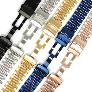 Ultimo Modello <span class=keywords><strong>Cinturino</strong></span> per <span class=keywords><strong>Smartwatch</strong></span> in <span class=keywords><strong>Acciaio</strong></span> Inossidabile 20 22 24mm con Chiusura di Sicurezza Deployante - Product Image 3