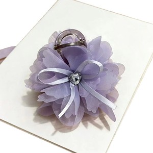 Summer style mesh flower hair <b>clip</b>, elegant and gentle <b>bow</b> hair <b>clip</b>, fairy-like updo hair <b>clip</b>, women's hair accessory - Product Image 5