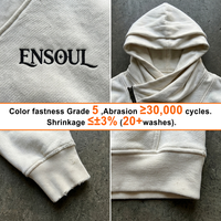 Sweat à capuche col châle en coton épais délavé à l'enzyme, style designer, fermeture éclair diagonale, logo brodé personnalisé, coupe oversize, streetwear homme