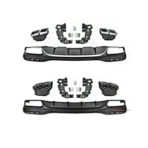 อุปกรณ์ตกแต่งรถยนต์ กันชนหลังสำหรับ Mercedes Benz <span class=keywords><strong>GLS</strong></span> อัพเกรด X166 GLS63 ดิฟฟิวเซอร์พร้อมท่อไอเสีย - Product Image 2