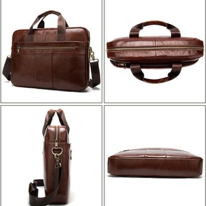 Maletín Portátil Impermeable de Cuero PU para Hombre, Personalizado de Fábrica, Gran Capacidad, para Laptop, Negocios, Oficina - Product Image 6