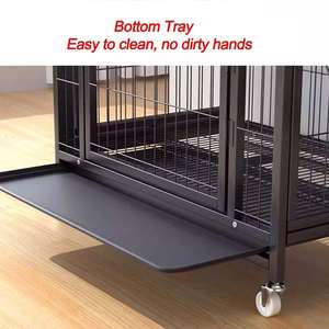 Jaulas <span class=keywords><strong>para</strong></span> Gatos de Acero Inoxidable, Grandes, Metálicas, <span class=keywords><strong>para</strong></span> Interiores, Varios Modelos, con Ruedas y <span class=keywords><strong>Bandeja</strong></span>, Venta al Por Mayor - Product Image 5