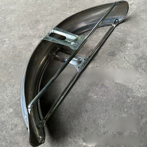 Motorfiets CG125 RVS voorspatbord & achterspatbord - Happiness Style zandkleurige plaat - Product Image 3