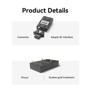 GANTECH 1X9 Pack TTL Level 2M Multimode Dual Fiber SC Port Transceiver 485/422 เกรดเชิงพาณิชย์ DC-Coupled UART อุปกรณ์ MCU - Product Image 1