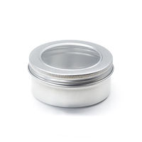 Bocal Boîte en aluminium Boîte-cadeau Boîtes de conserve à vis rondes Couvercle supérieur en aluminium avec mini boîtes d'emballage en métal pour thé en aluminium 4oz 8 oz 16 oz