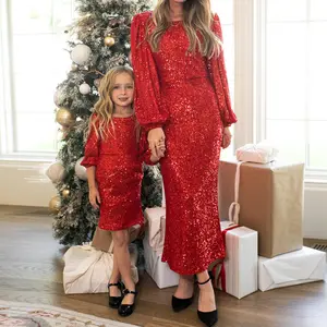 Ropa a juego para madre e hija, vestidos para madre e hija, para Navidad