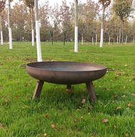 Bol d'eau de jardin rond en acier foyer de barbecue d'extérieur