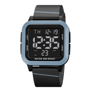 Haute qualité grands numéros montres de sport hommes mode Rectangle <span class=keywords><strong>montre</strong></span> numérique sport étanche LCD montres numériques - Product Image 2