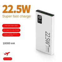 Batterie externe PD66W 10000/20000mAh, charge rapide, chargeur portable 21V 4A, affichage numérique pour appareils de voyage