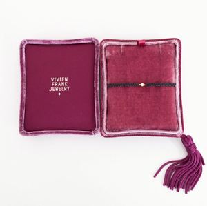Joyero Antiguo de Terciopelo con Borla, Caja de Lujo para Pendientes y Collares, Artículo en Oferta - Product Image 4