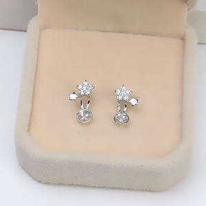 ต่างหูเงินแท้ 925 แบบ DIY สไตล์เกาหลี ประดับลูกปัดเล็กๆ หลายเม็ด 3-4 ชิ้น พร้อมอุปกรณ์เสริม - Product Image 2