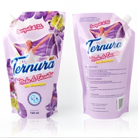 Pochette personnalisée avec bec verseur pour détergent lessive, emballage liquide anti-fuite pour soins personnels avec buse