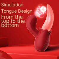Russischer 2-in-1 Zungenvibrator Multi-Frequenz Vibrierender Klitoris-Stimulator Orales Klitoris-Vibrator Erwachsenen-Sexspielzeug