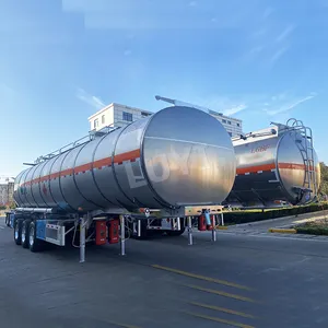 China LUYI Factory direct sale Triaxles 40000L 45000L diesel oil fuel tanker tank semi trailer