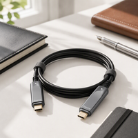 Kabel Serat Optik USB Type-C ke Type-C 3.2 Fitur Lengkap 10M 4K60Hz Pengisian Daya PD Data Video Audio untuk Laptop Monitor Ponsel