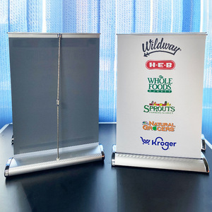 Xách tay Mini A3/A4 bảng Top Hợp kim nhôm <span class=keywords><strong>Roll</strong></span>-up hiển thị đứng máy tính để bàn nhỏ Sao Poster đứng triển lãm in mini - Product Image 3