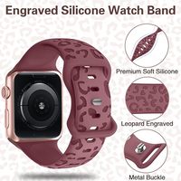 Ultra Series 9-1 Bracelets de montre en silicone Design gravé Respirant Compatible avec les modèles de montre intelligente 40mm 45mm-Femmes Hommes