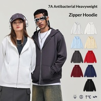 Veste à capuche pour homme, style vintage, fine, à double fermeture éclair, couleur unie, anti-plis, coupe ample, mélange polyester/coton, collection automne 2025