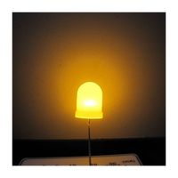 Diode LED ronde jaune scintillante 3.0-3.5V 10mm avec lentille diffuse laiteuse, vente chaude de l'usine chinoise, 250 pièces par sac