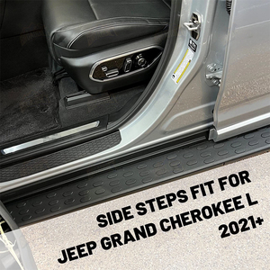 Estribos laterales personalizados al por mayor de fábrica aptos para Jeep Grand <span class=keywords><strong>Cherokee</strong></span> <span class=keywords><strong>L</strong></span> de 3 filas 2021-2025 - Product Image 4