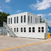 Conteneur pliable de 20 pieds pour livraison en vrac, unité de conteneur modulaire avec conception d'assemblage pour bureaux de chantier et salles de sécurité