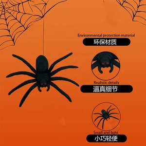 Décoration d'Halloween <span class=keywords><strong>2023</strong></span>, araignée géante de 7*5 cm avec un grand nid d'araignée, accessoire pour fête, <span class=keywords><strong>maison</strong></span> <span class=keywords><strong>hantée</strong></span> - Product Image 2