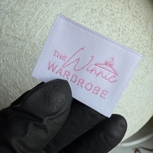 Etichette personalizzate ecologiche con collo damascato bianco personalizzate con etichetta in tessuto con Logo borse indumento <span class=keywords><strong>scarpe</strong></span> per cucire accessori per abbigliamento - Product Image 6