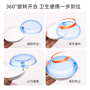 Rotating Dental Retainer <b>Case</b> Mini Portable Tooth Storage Box With 360 Degree Open Close For Orthodontic Use - Product Image 3