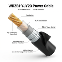 Cable de Alimentación Armado con Alambre de Acero, Aislado con XLPE Retardante de Llama Clase B1, Cu/XLPE/SWA/LSZH, 0.6/1kV, Cobre OFC