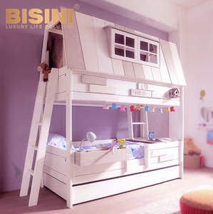 Meuble de chambre d'enfant en bois massif, <span class=keywords><strong>lit</strong></span> Double superposé de Style moderne, pour garçons et filles - Product Image 4