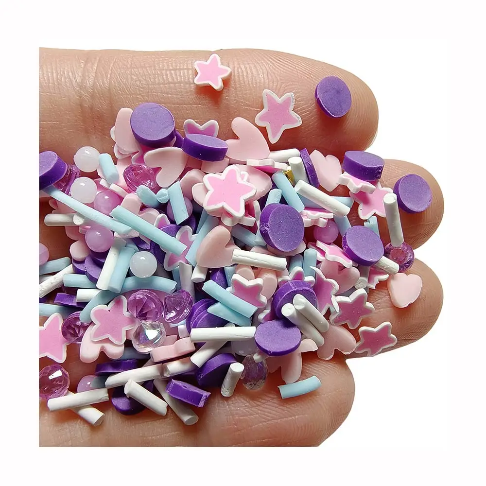 500g Mixed Acrylic Diamond Confetti Circle Star Snowflakes Sequins Clay Slices For Slime Craft Nail Art Decor