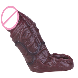 SXXY noir réaliste creux gode <span class=keywords><strong>gaine</strong></span> avec anneau Anti-goutte Silicone mâle Dick Extender <span class=keywords><strong>pénis</strong></span> manchon <span class=keywords><strong>pour</strong></span> hommes retarder l'éjaculation - Product Image 4