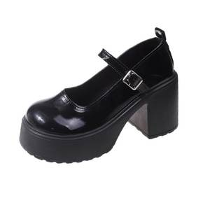 Collezione primavera donna <span class=keywords><strong>tacco</strong></span> alto pump Slip-On <span class=keywords><strong>scarpe</strong></span> <span class=keywords><strong>con</strong></span> cinturino singolo punta chiusa altezza aumento Mary Jane - Product Image 1