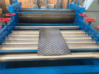 Machine à embosser le métal en rouleaux de plaques en acier inoxydable de 1 m 1,5 m, plaque à damier