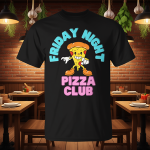 Camiseta del Club de Pizza de Viernes Nocturno, Ropa Promocional con Temática de Comida Italiana - Product Image 3