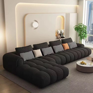 Sang Trọng Đám Mây L Hình Dạng Nhà Phòng Khách Cắt Sofa Bộ Đồ Nội Thất Tuffted Chất Lượng Cao Modular L Hình Dạng Nhung Vải <span class=keywords><strong>Couch</strong></span> - Product Image 3