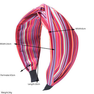 Bandeau Bohème à Carreaux Colorés pour Femme, Large en Tissu Noué, Accessoire Cheveux pour Festival et Plage - Product Image 3