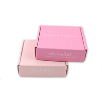 Rosa gedruckte benutzer definierte Logo Beauty Kleidung Mailer Box E-Flöte Wellpappe Versand box für Schuhe Verpackung Aufbewahrung sbox