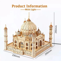 National Geographic Taj Mahal Puzzle 3D en Bois, Modèle d'Architecture Indienne, Jouet Éducatif, Kit de Modélisme, Cadeau Architectural pour Collectionneur