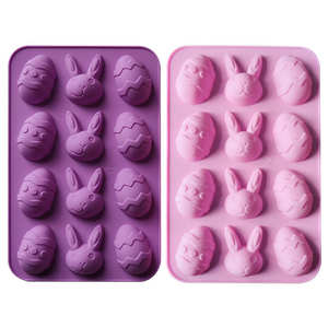 Molde de Silicona de Conejito de Pascua para Pastel, Decoración de Bodas, Herramienta para Decorar Fondant y Pudín, Moldes para Hornear en Empaque OPP - Product Image 2