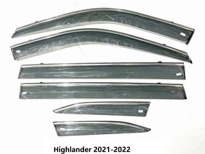 Accesorios de coche, visera de ventana para <span class=keywords><strong>Toyota</strong></span> New <span class=keywords><strong>Highlander</strong></span> 2020 2021 <span class=keywords><strong>2022</strong></span> 2023 2024, deflectores de viento de inyección, protectores de lluvia para clima - Product Image 3