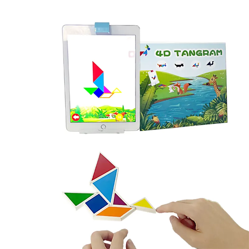 2021 Anak-anak Pendidikan Dini Puzzle Game AR Magic Puzzle 4D Tangram