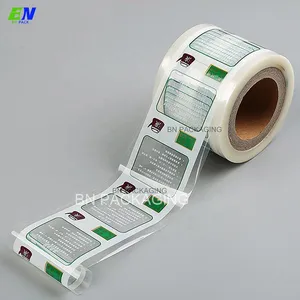 Logotipo personalizado de embalaje de alimentos de plástico de papel de aluminio laminado rollo de película