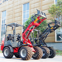 Mini-chargeuse sur pneus Landward W1160, chargeuse frontale compacte, chargeuse agricole diesel avec système hydraulique
