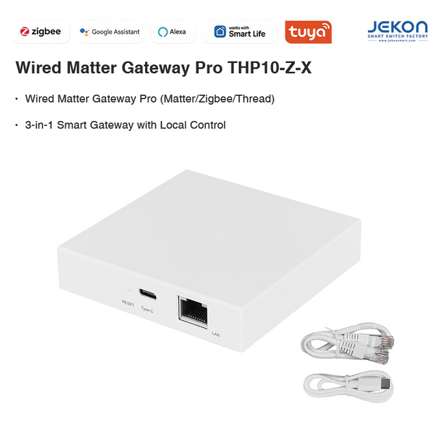 Local Control Tuya Matter Smart Gateway Support Zigbee Thread Wired Network Works With Alexa Google Home