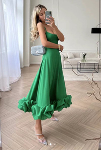 Re Mcgreen Star di alta qualità elegante di tendenza nuovo vestito con cinturino alla moda con orlo grande e abito <span class=keywords><strong>a</strong></span> trapezio 3D <span class=keywords><strong>fiori</strong></span> - Product Image 4