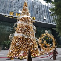 Sapin de Noël extérieur sur mesure, de couleur verte, de conception nouvelle, avec ampoules LED, sapin de Noël traditionnel géant.