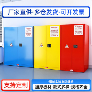 Gabinete a Prueba de Explosiones Xinlongfei de 45 Galones, Amarillo, para Almacenamiento de Productos Químicos Inflamables, con Doble Cerradura, para Uso en Laboratorio - Product Image 4