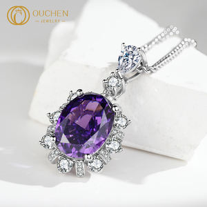 OUCHEN liontin perhiasan halus, 9k/10k/14k/18k desainer emas untuk Kalung Lab berlian tumbuh - Product Image 2