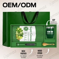 OEM Super Grünpulver Grüne Superfood-Mischung mit Spirulina Weizengras Chlorella Spinat für Energie Entgiftung Immununterstützung